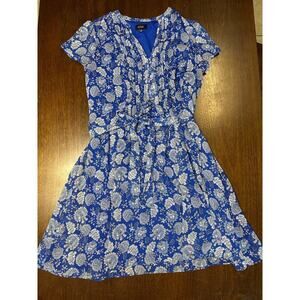 Cottage Core MSK Dress Women's 18 Floral Ruffled Faux Wrap Tie Waist Sheer Lined